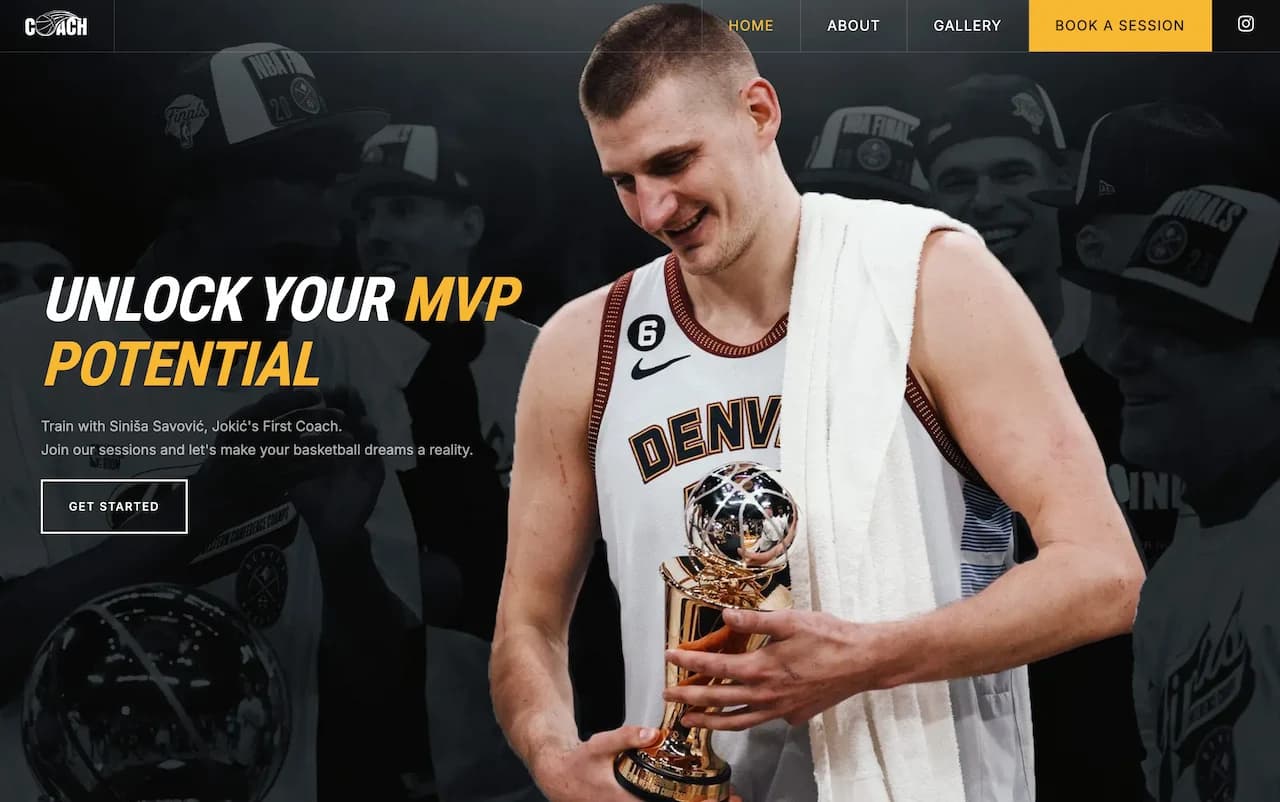 Basketball Coach Portfolio – Client Project